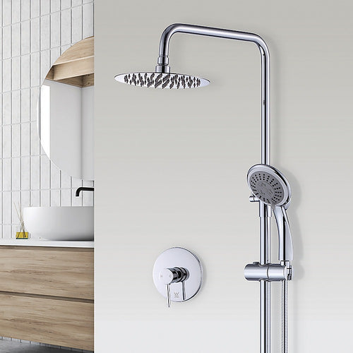 8" Round Dual Shower Set with Mixer – Chrome (86H52-CHR)
