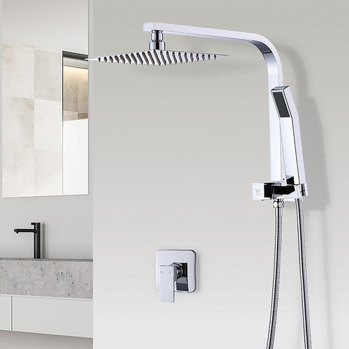 8" Square Dual Shower Set with Mixer – Chrome (86H53-CHR)