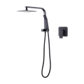 WELS 8" Rain Shower Head Set Square Dual Heads Faucet High Pressure With Mixer