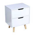 Wooden Bedside Table 2 Drawers Cabinet Storage Night Stand