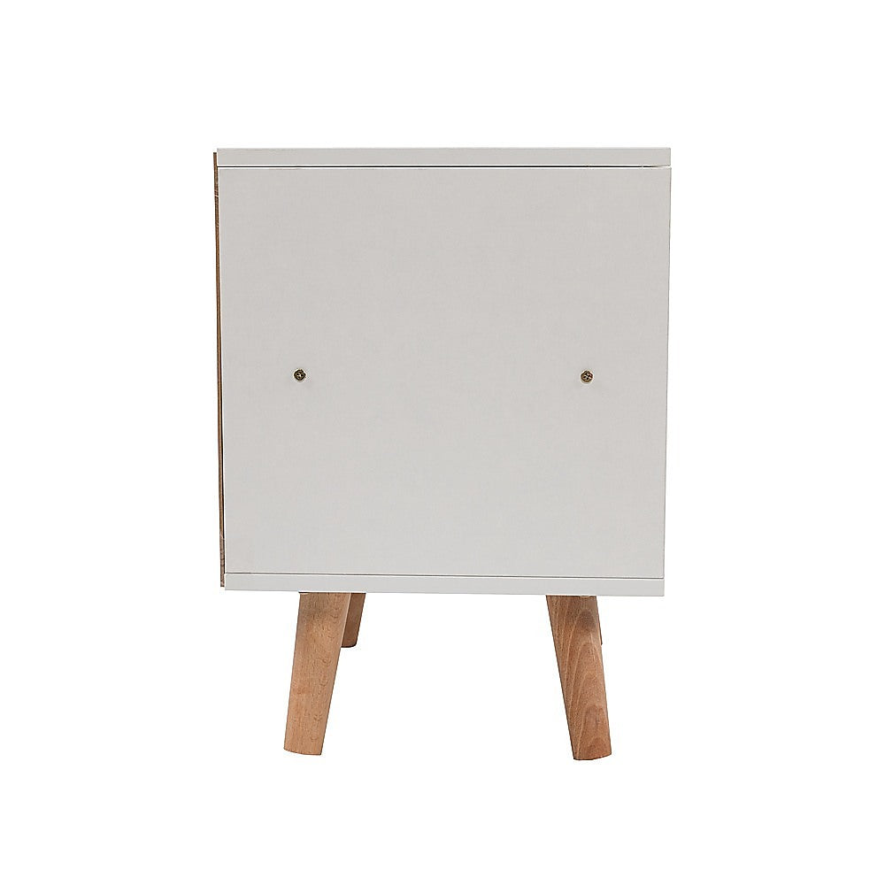 2-Drawer MDF Bedside Table – White