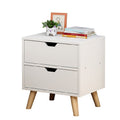 2-Drawer MDF Bedside Table – White