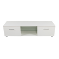 TV Cabinet Entertainment Unit Stand High Gloss Storage Shelf 140cm White