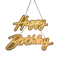 Happy Birthday Neon Sign Hanging Glowing Party Decoration