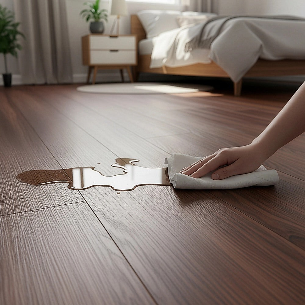 Vinyl Floor Tiles Self Adhesive Flooring Teak Wood Grain 16 Pack 2.3SQM