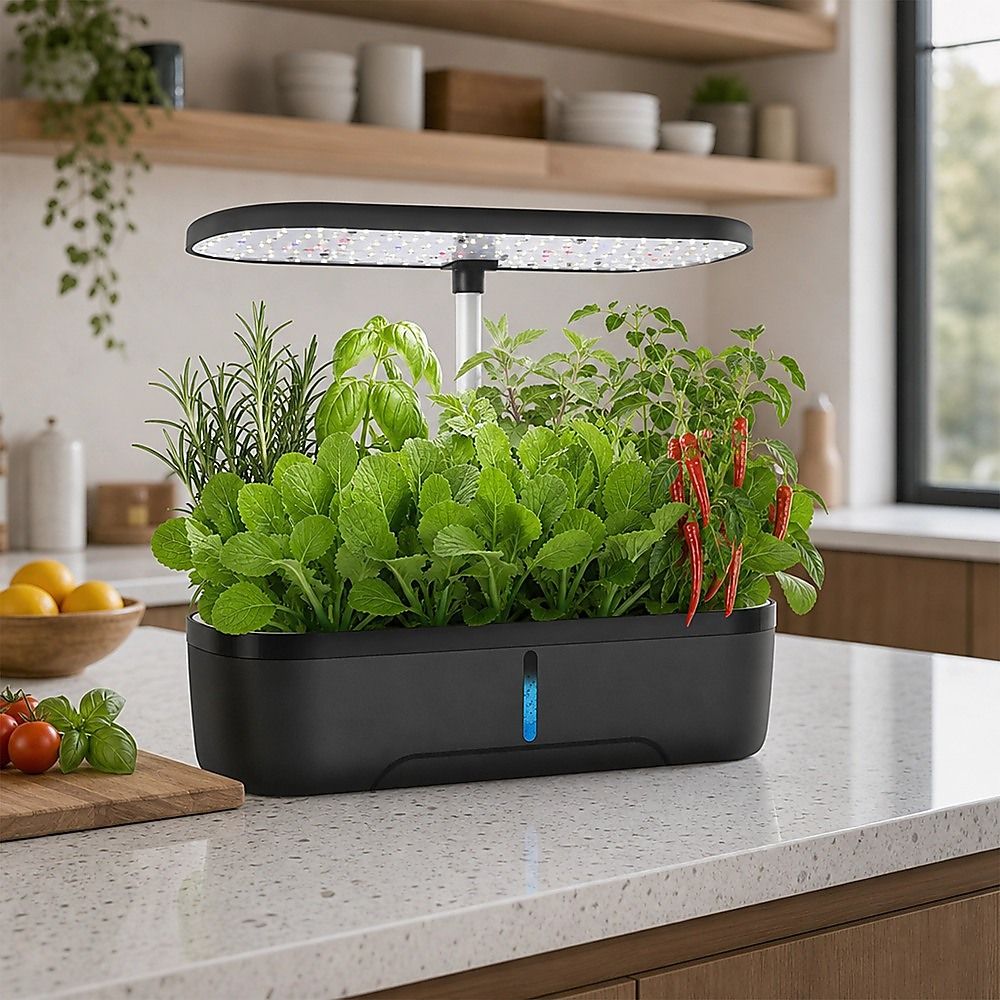 Hydroponics Growing System Indoor Germination Kit 12 Pods Home Gardening LED