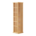 360 Rotating Bookshelf Bamboo Storage Display Rack Shelving in Wood