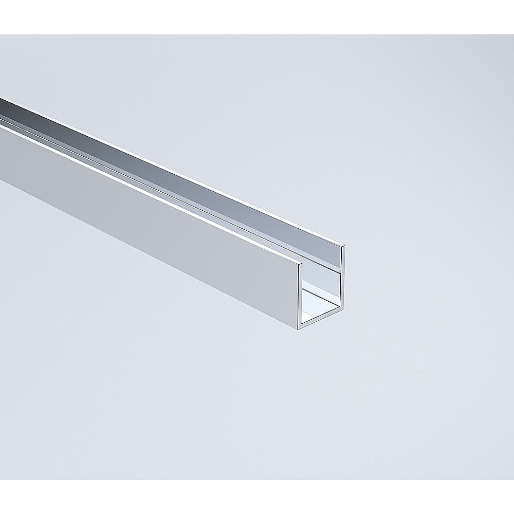 110cm Wall to Wall Frameless Shower Screen – Chrome Wall Channel , SS Hinges & Round Knob Handle