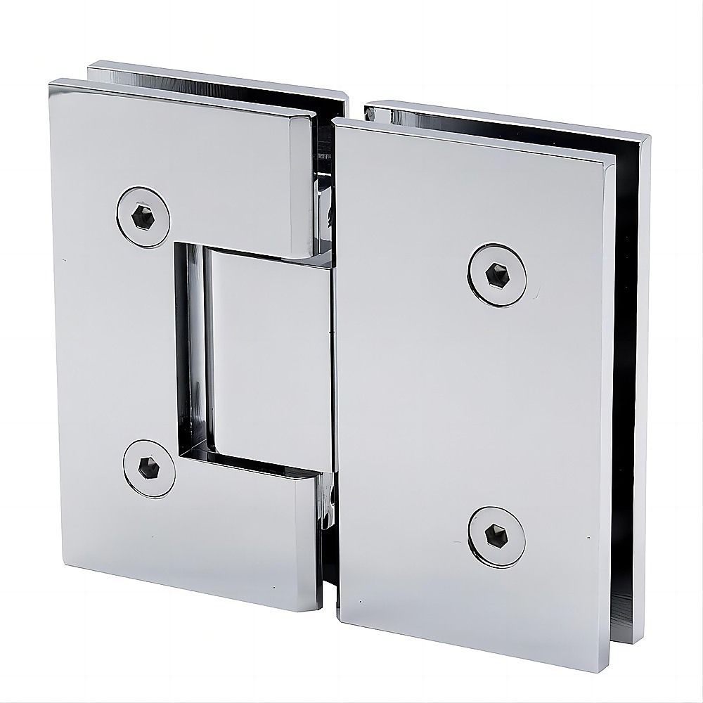 110cm Wall to Wall Frameless Shower Screen – Chrome Wall Channel , SS Hinges & Round Knob Handle