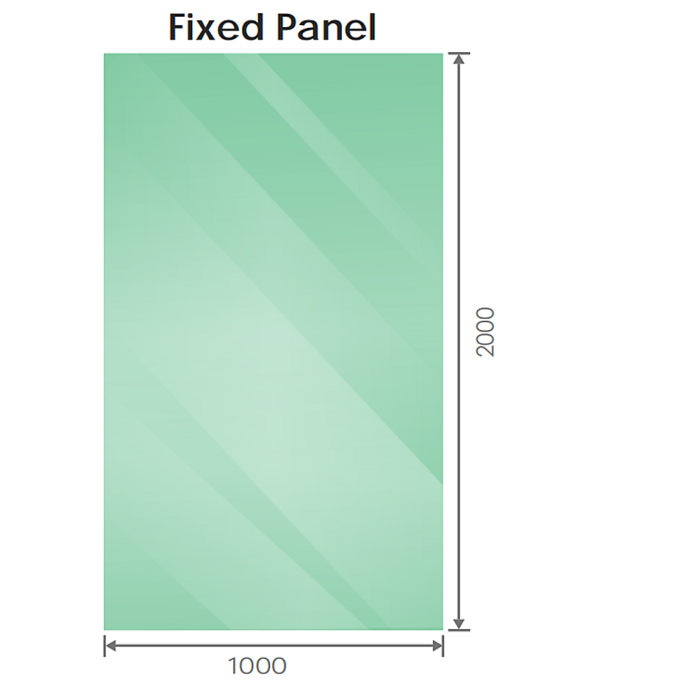 110x100cm Corner Frameless Shower Screen with Gold F-Brackets and SS Hinges, Square Double Pull Handle