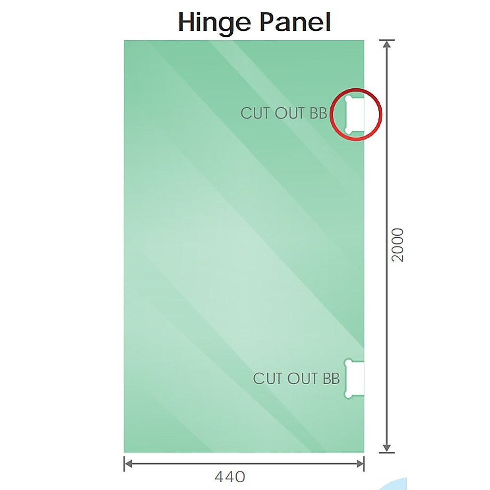 110x110cm Corner Frameless Shower Screen with Gold F-Brackets and Brass Hinges, Round Knob Handle