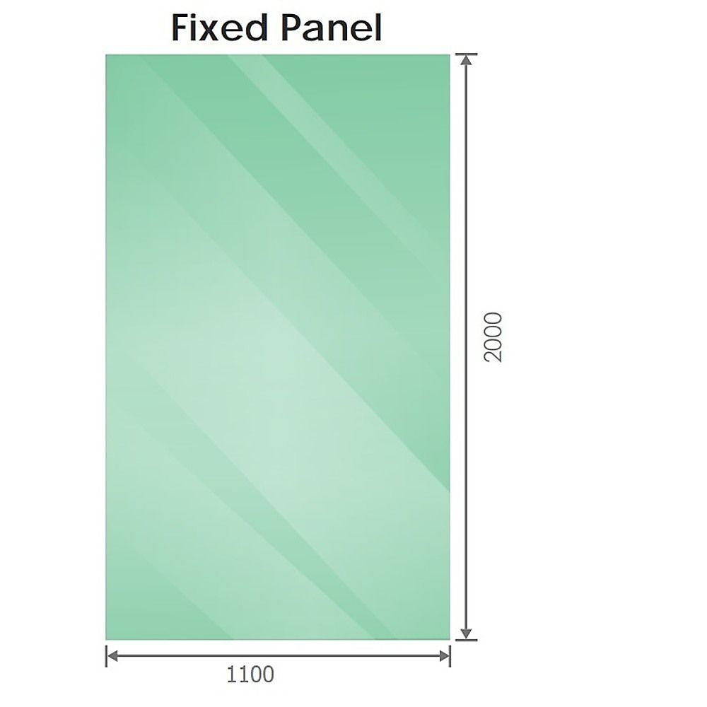 110x110cm Corner Frameless Shower Screen with Gold F-Brackets and Brass Hinges, Round Knob Handle