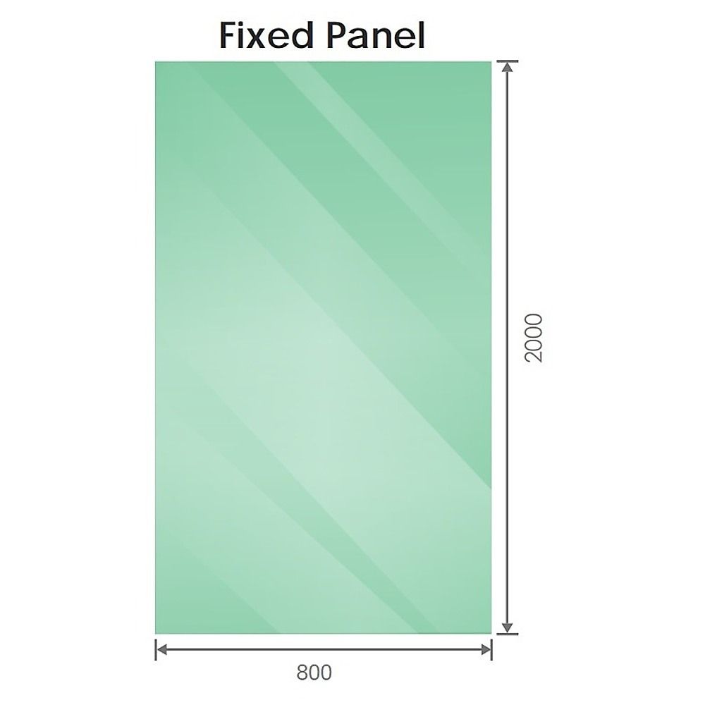120x80cm Corner Frameless Shower Screen with Gold F-Brackets and Brass Hinges, Square Double Pull Handle