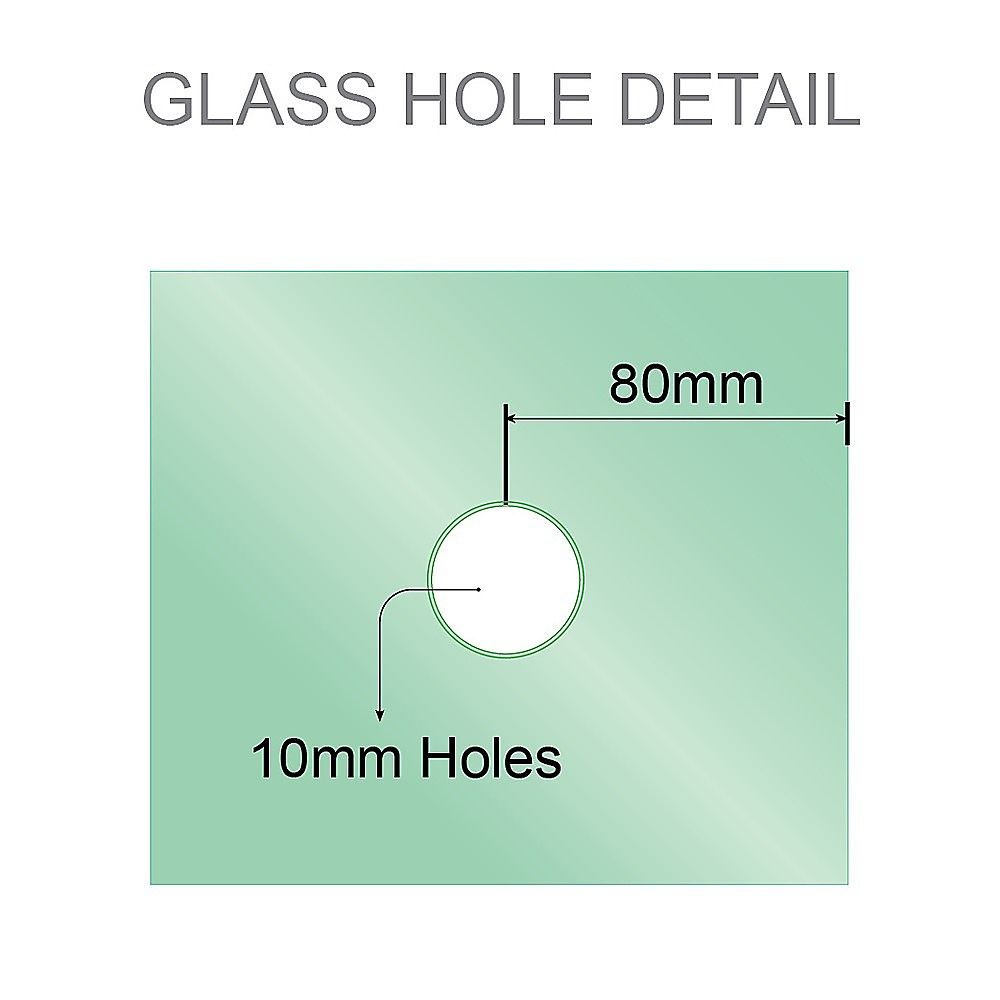 90cm Frameless Diamond Shower Screen – Nickel U-Brackets with SS Hinges & Square Knob Handle