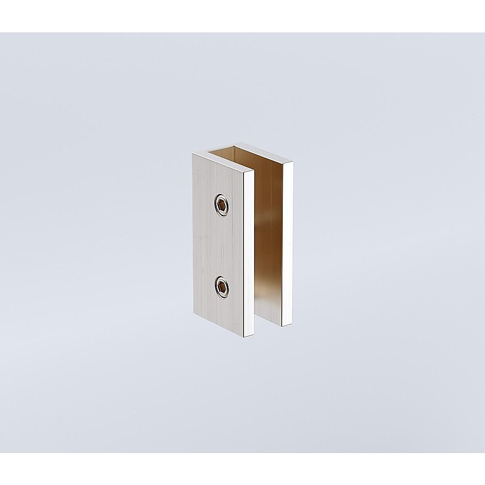 90cm Frameless Diamond Shower Screen – Nickel U-Brackets with SS Hinges & Square Knob Handle
