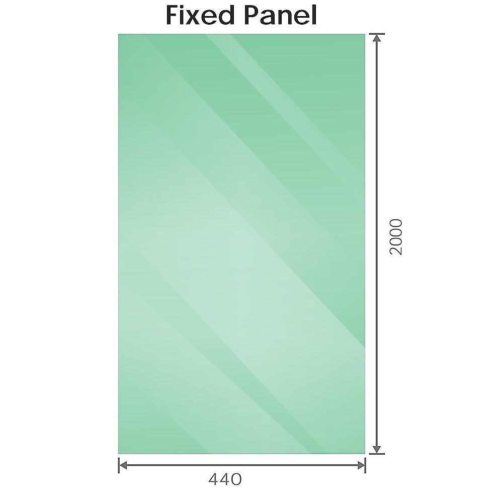 90cm Frameless Diamond Shower Screen – Nickel U-Brackets with SS Hinges & Round Knob Handle