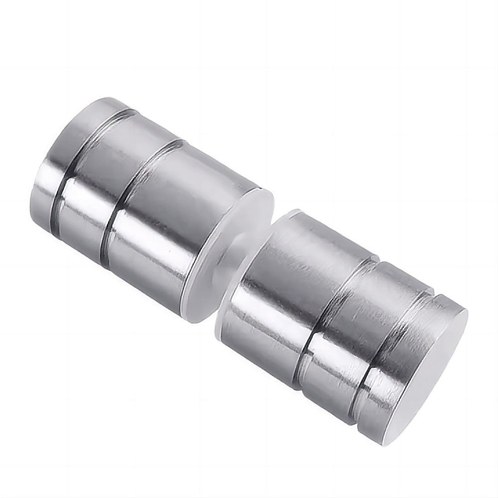 90cm Frameless Diamond Shower Screen – Nickel U-Brackets with SS Hinges & Round Knob Handle