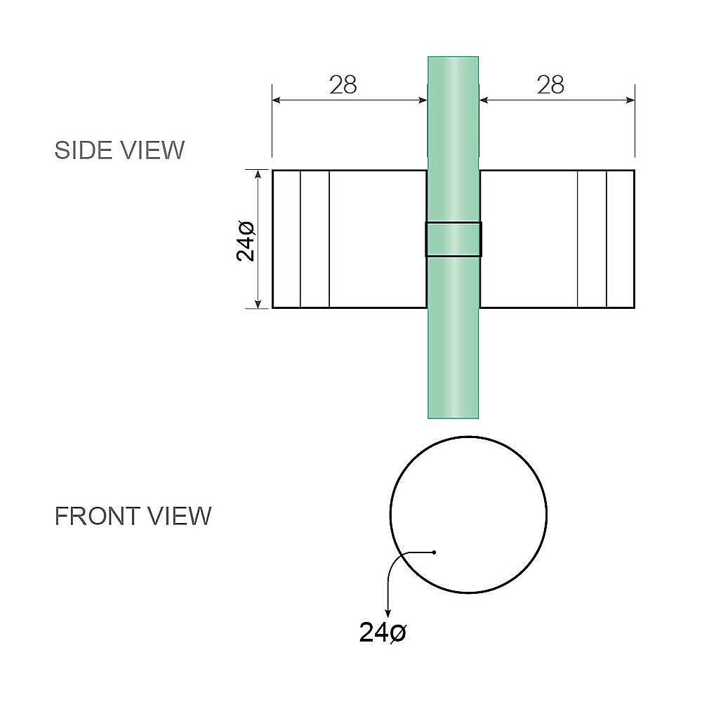 90cm Frameless Diamond Shower Screen – Nickel U-Brackets with SS Hinges & Round Knob Handle