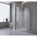 90cm Frameless Diamond Shower Screen with Channels and Brass Hinges - Gold