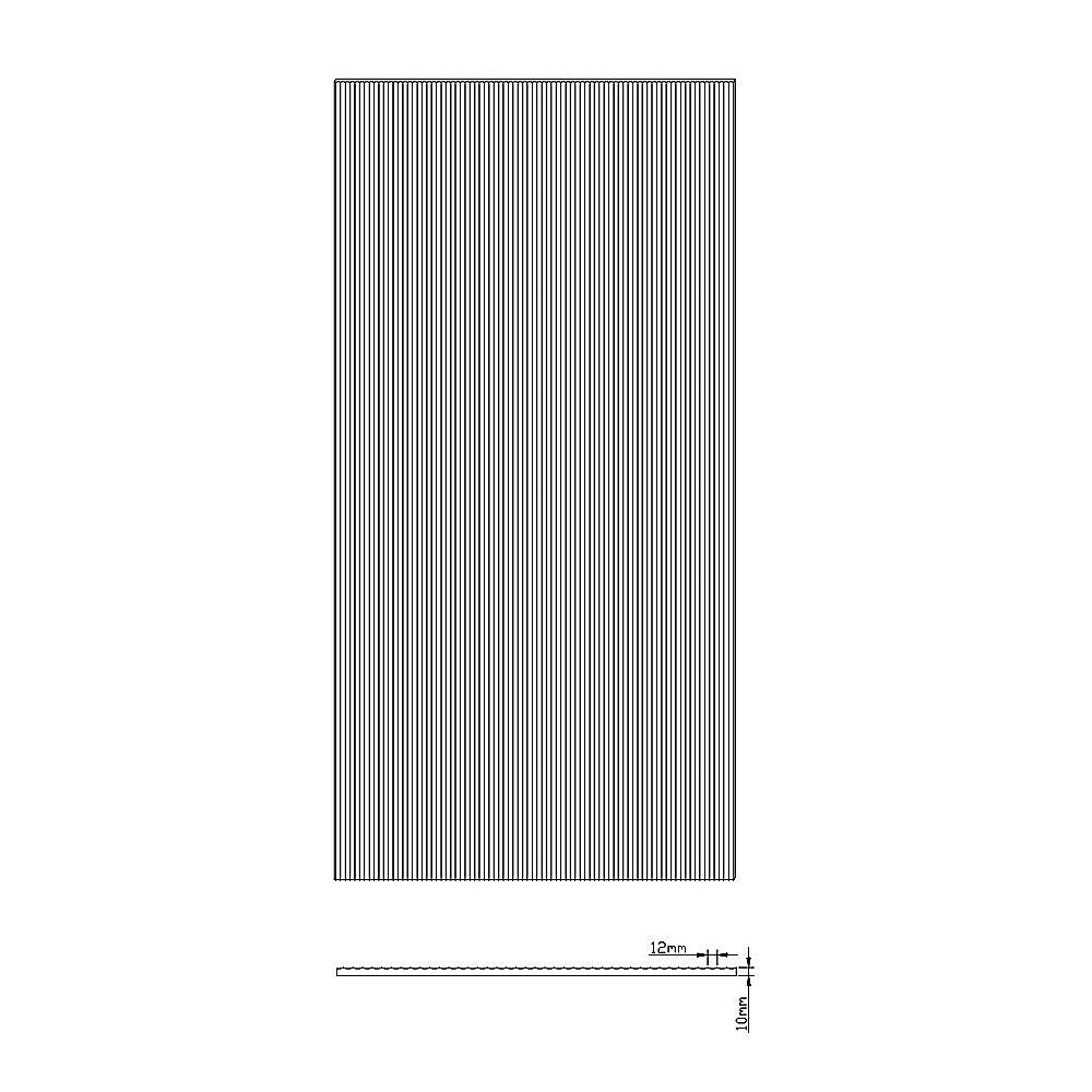 120cm Reeded Glass Shower Screen with Gold F-Brackets and Floor F-Bracket