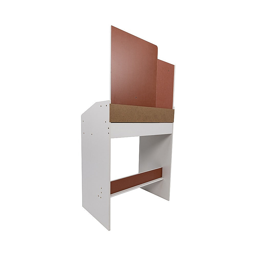 Compact LED Makeup Vanity Desk with Mirror – White