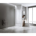 100x200cm Single Shower Glass Screen with Gold Wall & Floor F Brackets