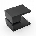 Brass Shower Door Square Double Pull Handle in Black