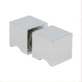 Brass Shower Door Square Knob Handle in Chrome