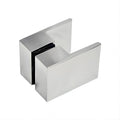 Brass Shower Door Square Double Pull Handle in Chrome