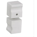 Brass Shower Door Square Knob Handle in White