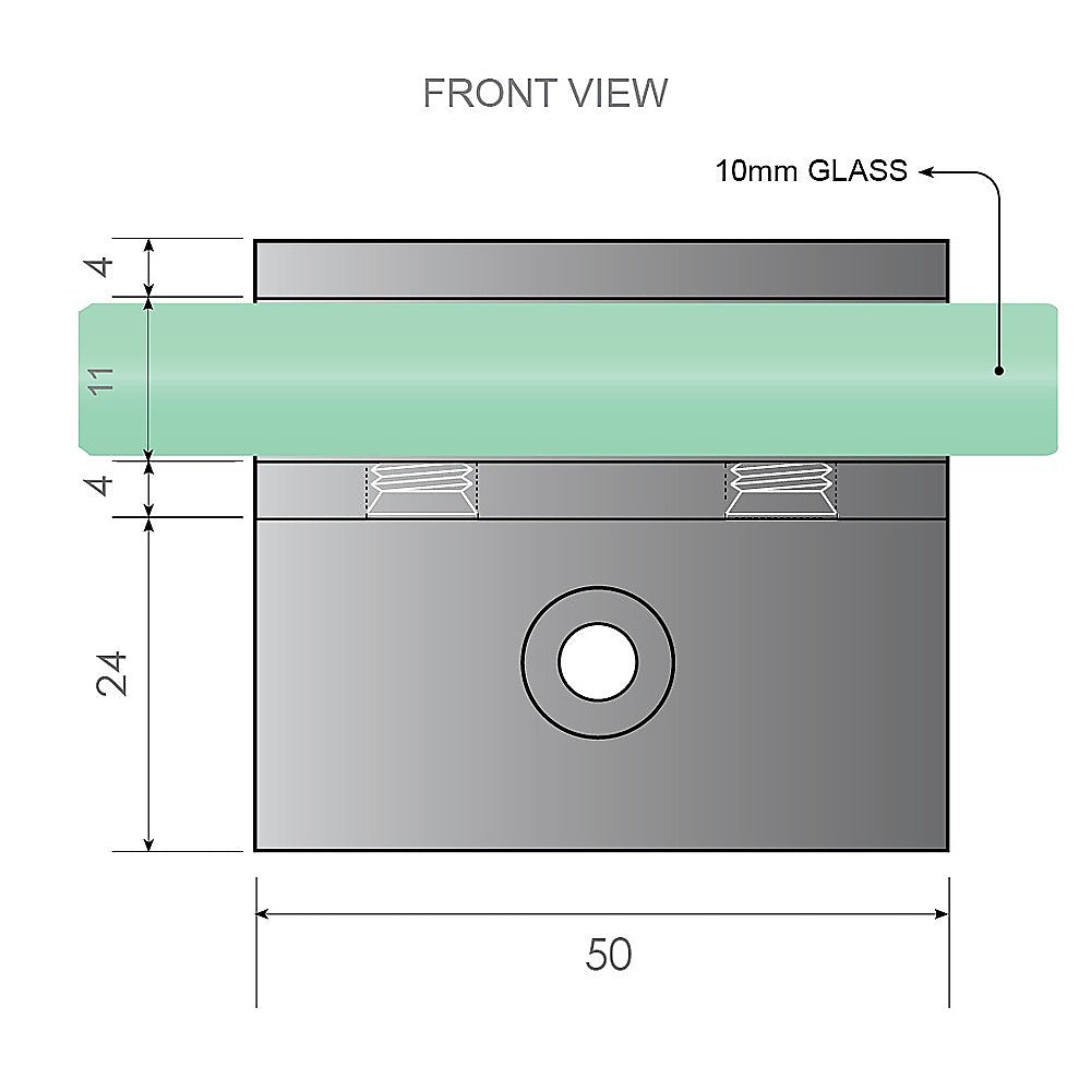 Glass-to-wall/floor Shower Screen F-Brackets in Chrome