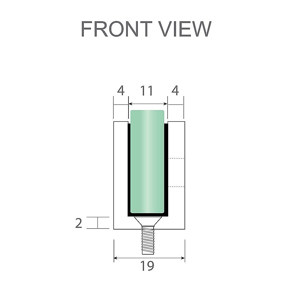 Glass-to-wall/floor Shower Screen U-Brackets in Gold