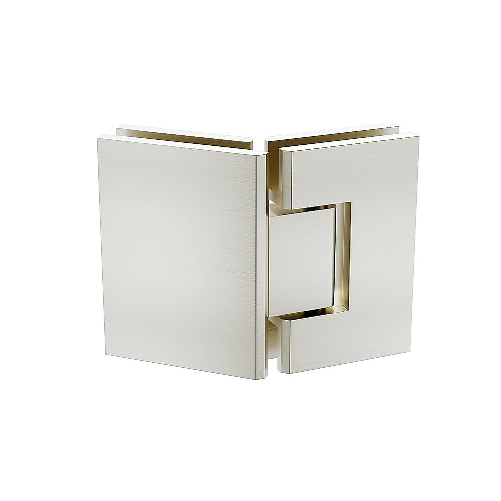 135 Degree Glass to Glass Stainless steel Square Shower Hinge in Nickel