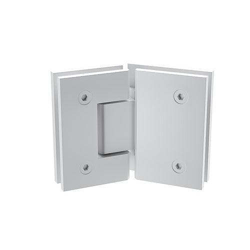 135 Degree Glass to Glass Stainless steel Square Shower Hinge in White
