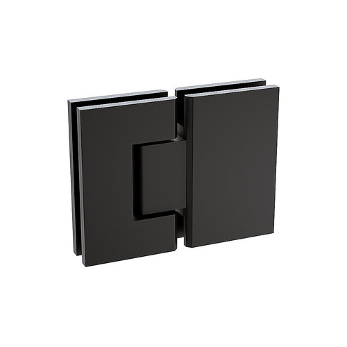 180° Brass Glass-to-Glass Shower Hinge – Black