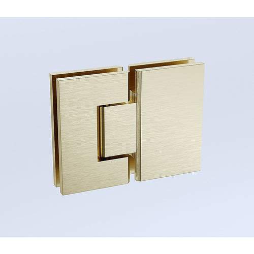 180° Brass Glass-to-Glass Shower Hinge – Gold
