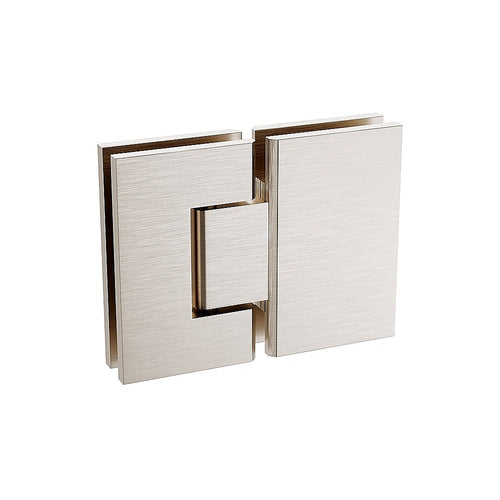 180° Stainless Steel Glass-to-Glass Shower Hinge – Nickel