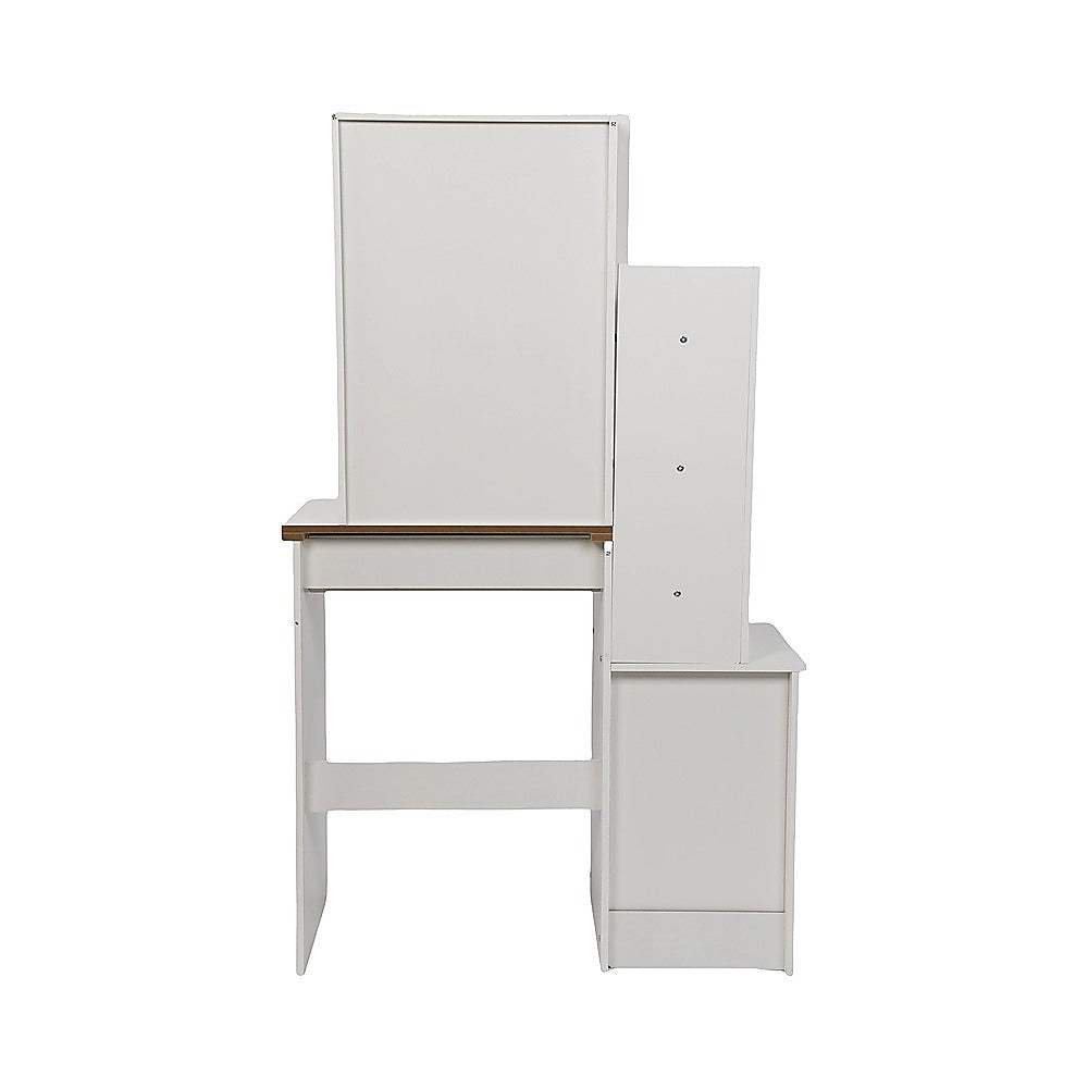 LED Dressing Table, Mirror & Stool Set – White