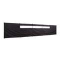 Camping Windbreak with Clear Windows & Carry Bag 725x140cm Black Outdoor Privacy Shelter