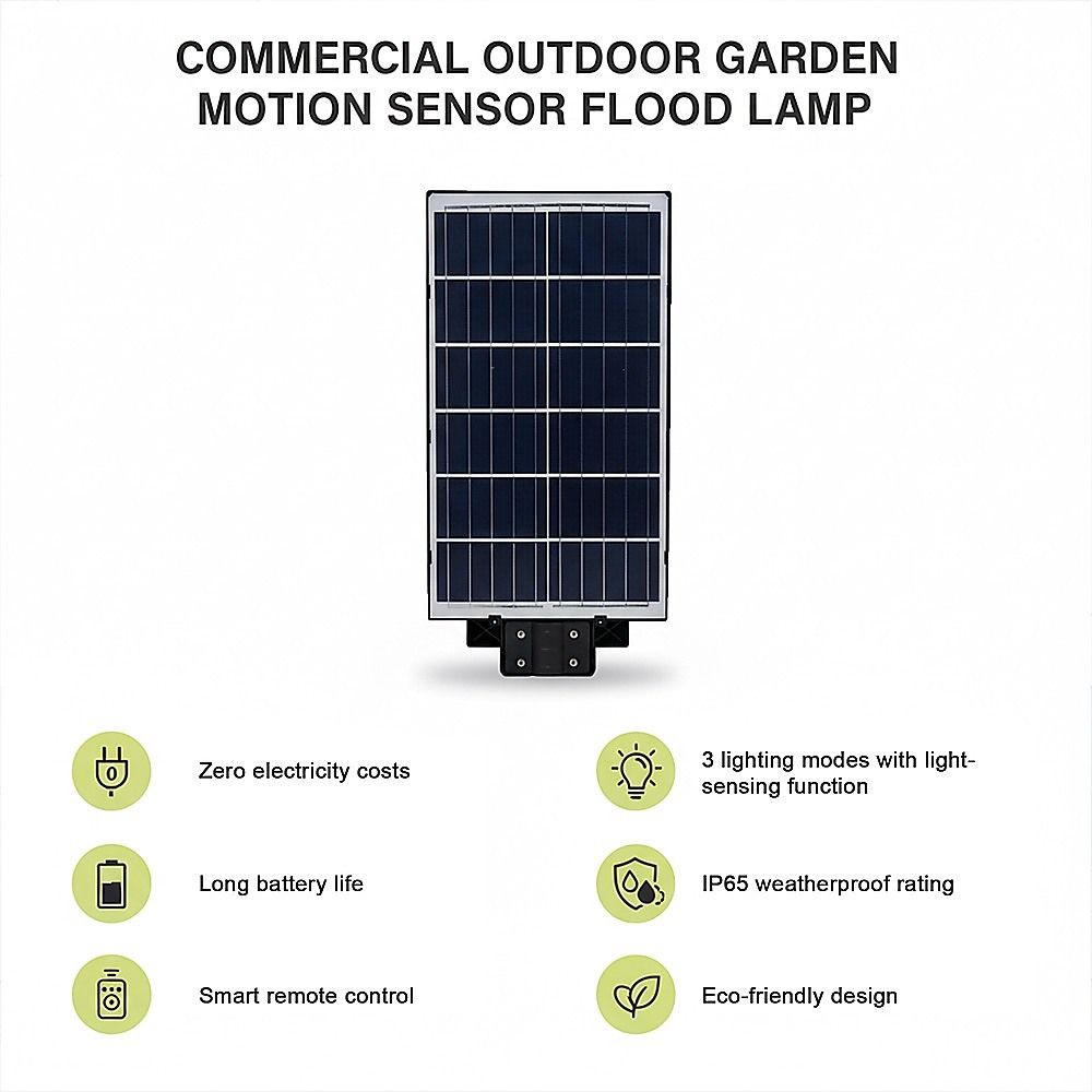 1152 Solar LED Street Light – Commercial Outdoor Garden Motion Sensor Flood Lamp
