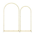 Arch Backdrop Stand with White & Yellow Cover Set for Weddings Events