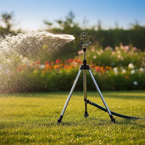 Adjustable Tripod Rotating Garden Sprinkler