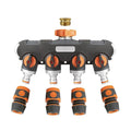 4 Way Hose Splitter Tap Garden Water Irrigation Distributor Valve