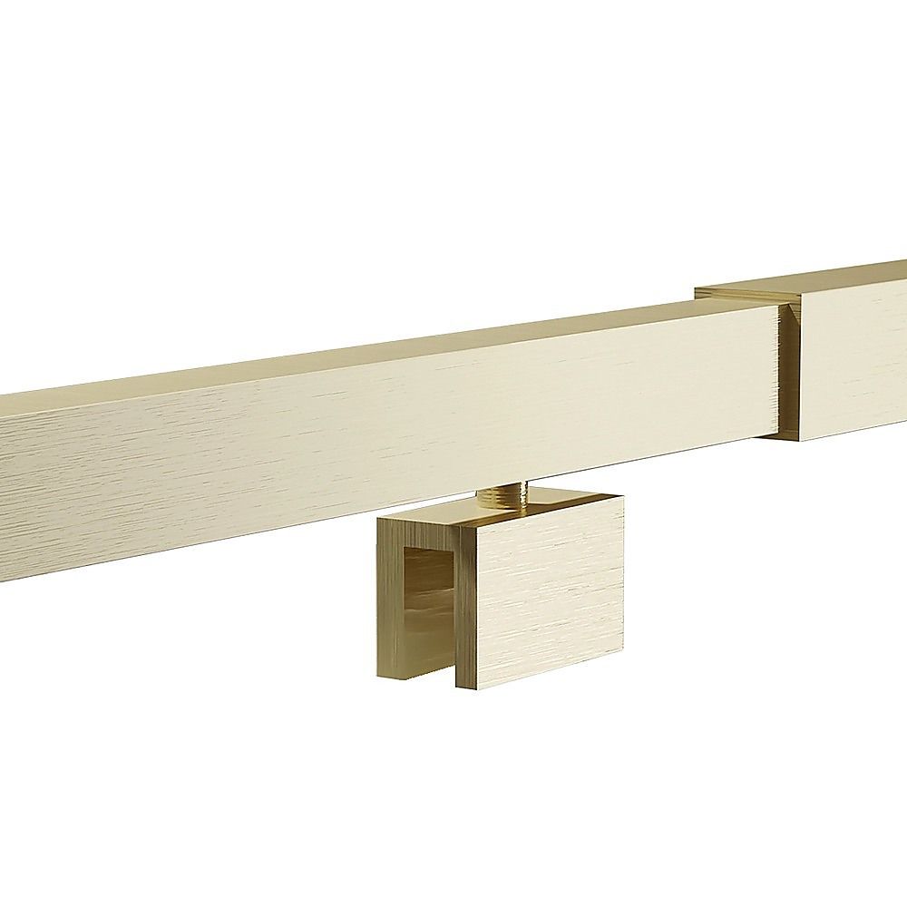 Adjustable Semi Frameless Shower Screen 82-90cm x 89-92cm With Gold Hardware For Modern Bathrooms
