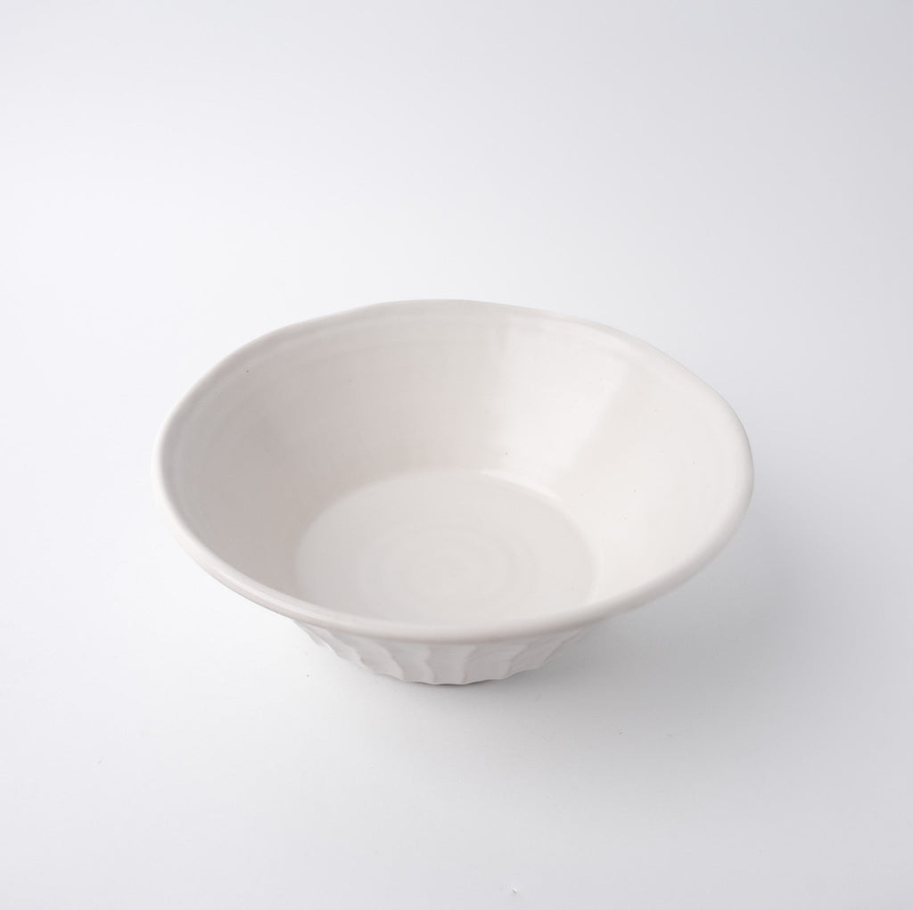 Shinogi White-Wash Bowl – 21cm