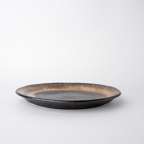 24cm Ceramic Dinner Plate – Brushstroke Black