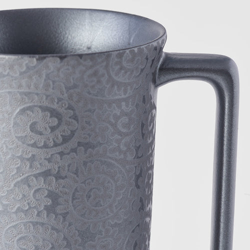 350ml Ceramic Mug with Black Scroll Design