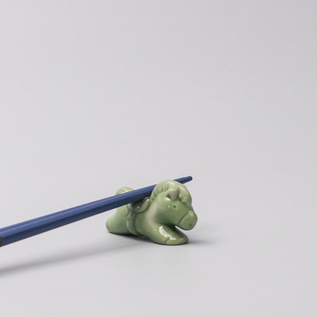 Green Horse Chopstick Rest