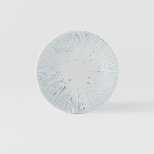 16.5cm Ceramic Tapas Plate – Ice Blue Glaze