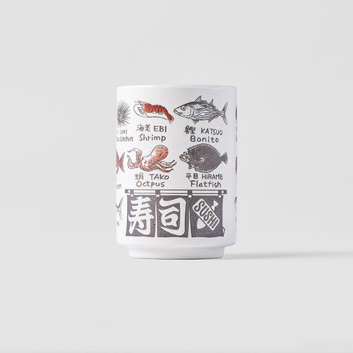 250ml Ceramic Sushi Mug with Fish Design